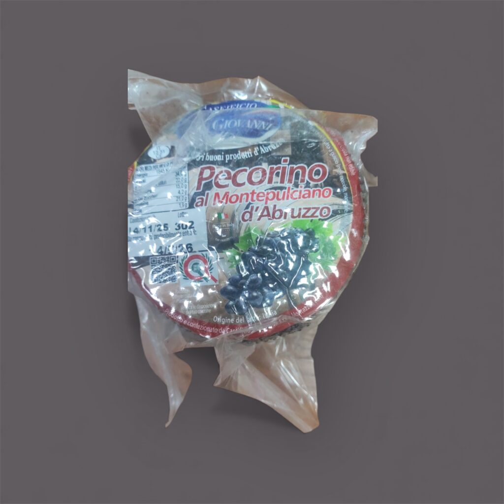 Pecorino al Montepulciano d’Abruzzo 400g circa caseificio San Giovanni